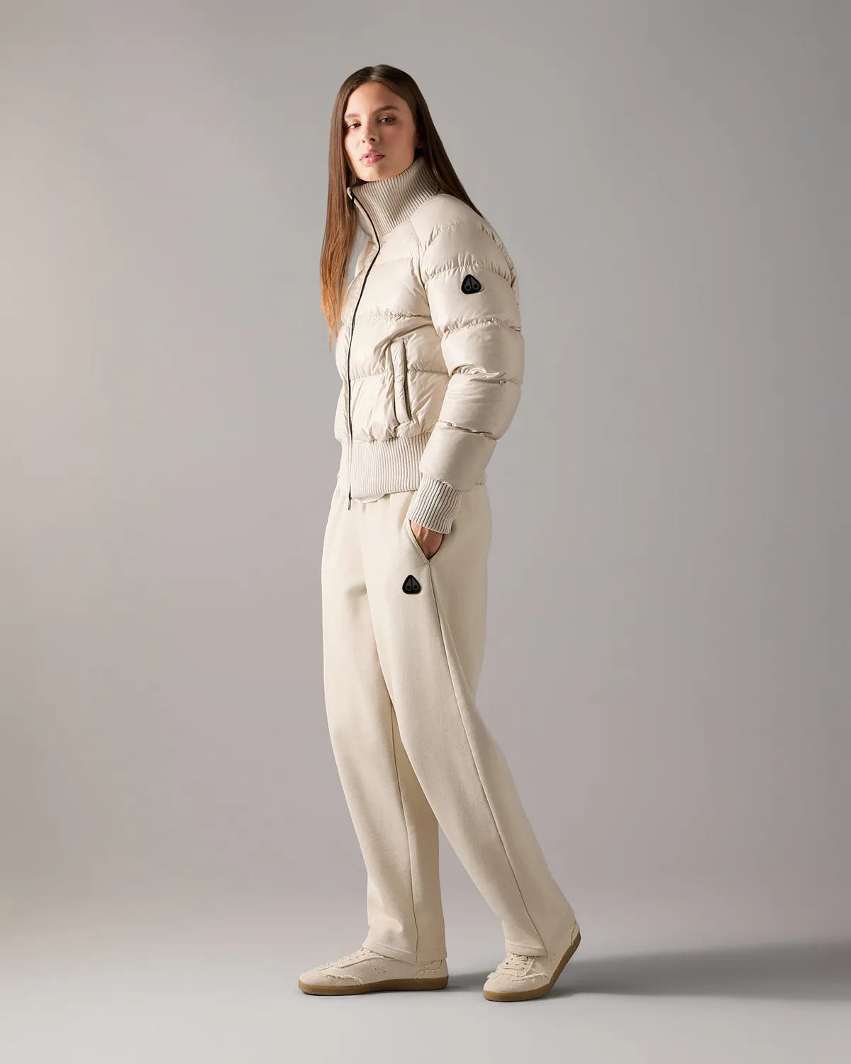 Moose Knuckles Queens bomber alabaster duvet femme