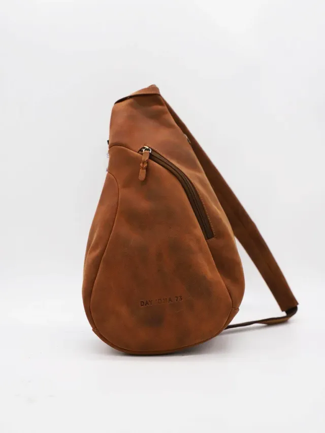 Daytona 73 sac bandoulière cuir brun unique