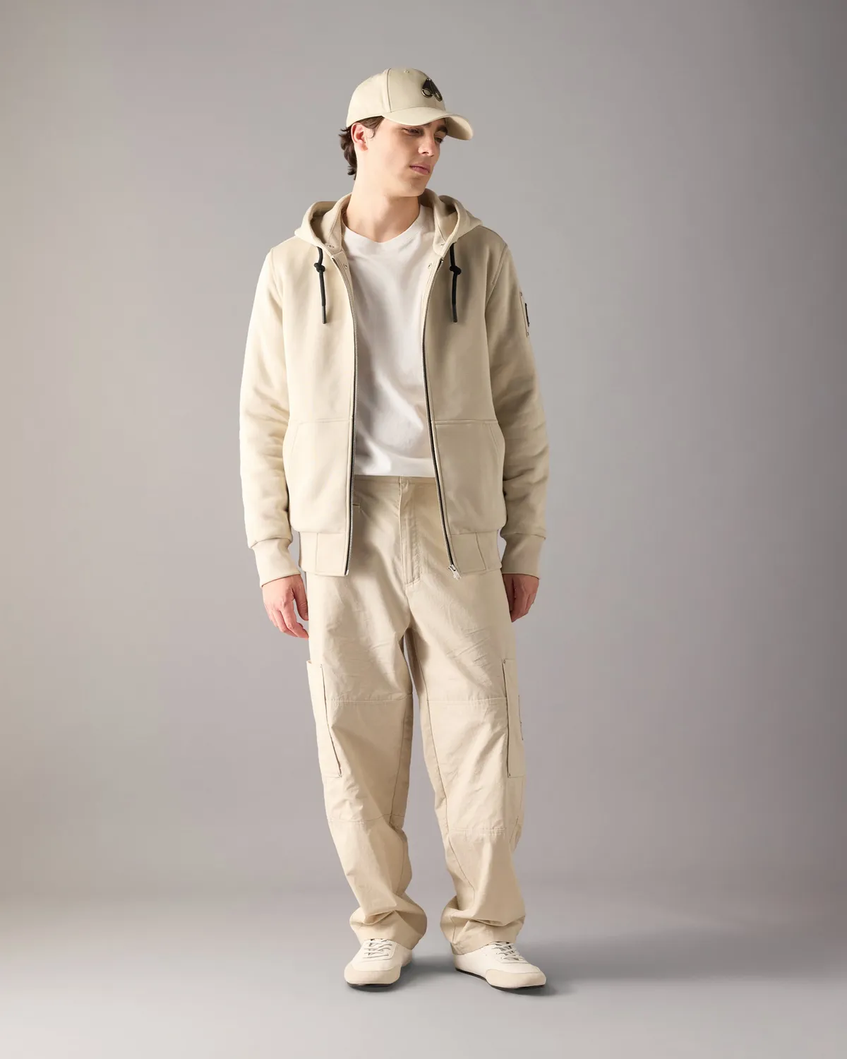Moose Knuckles Classic Bunny Hoodie sweat alabaster
