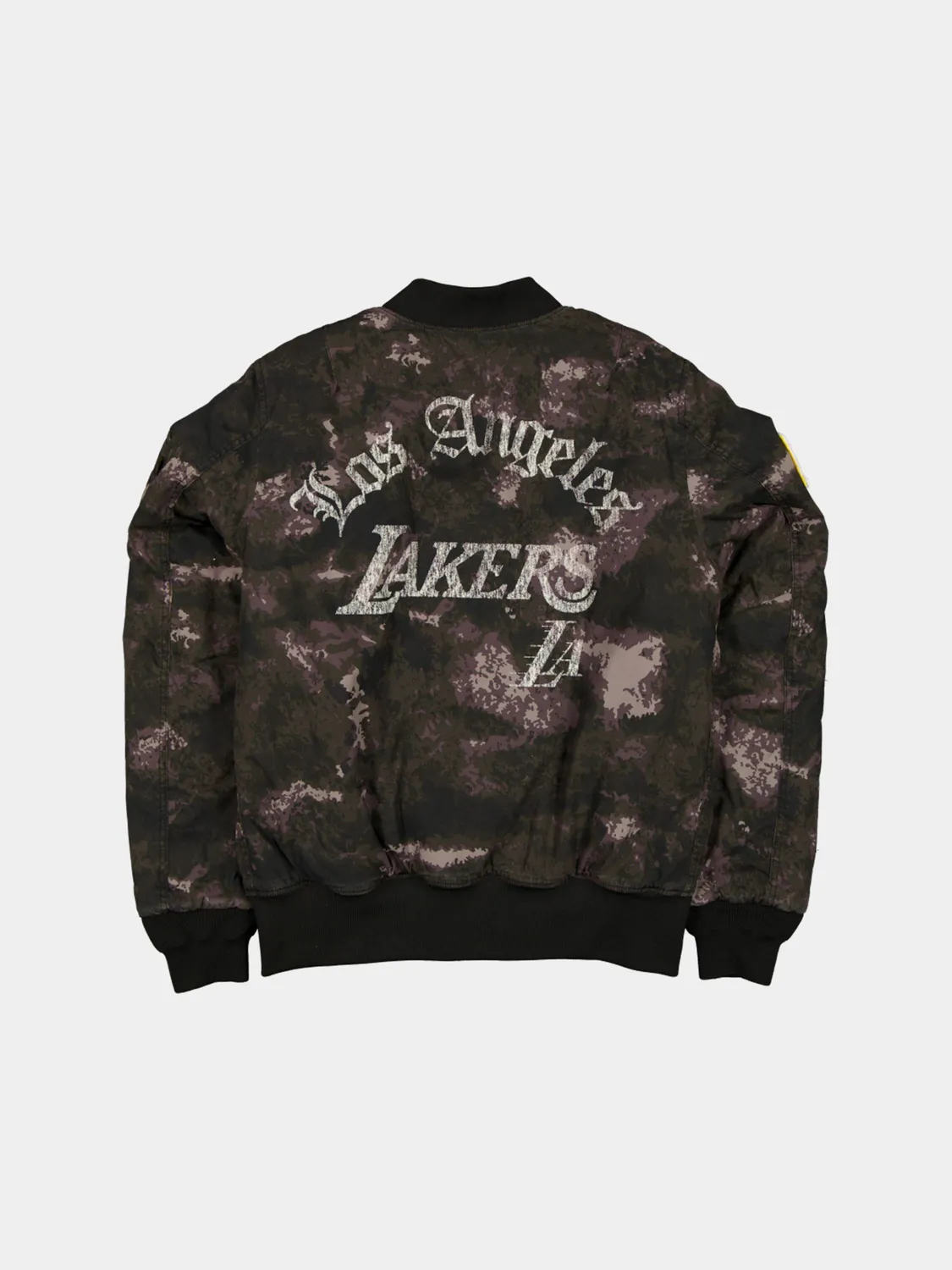Alpha Industries Lakers x New Era MA-1 bomber black camo