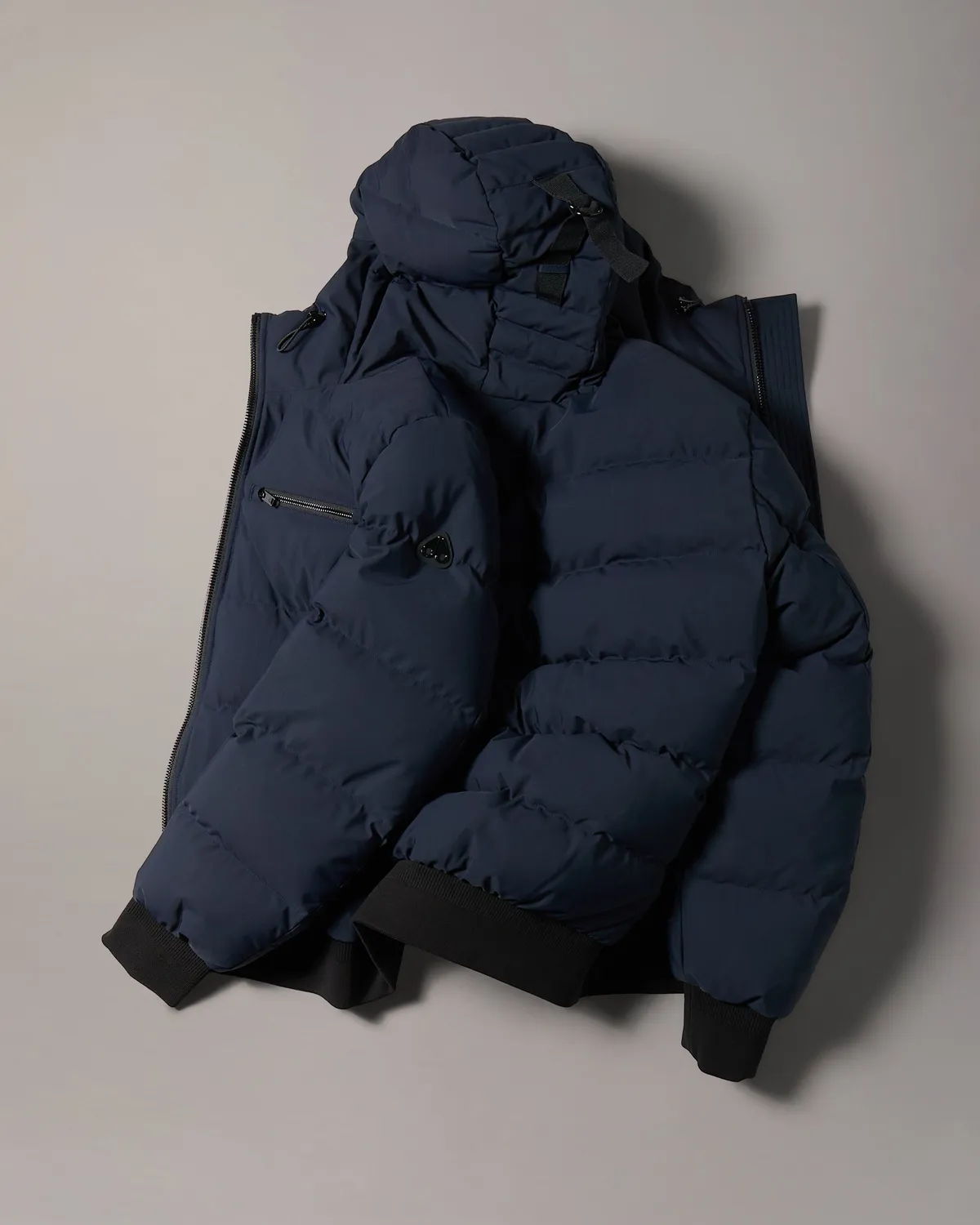 Moose Knuckles Soho Bomber duvet matelassé navy