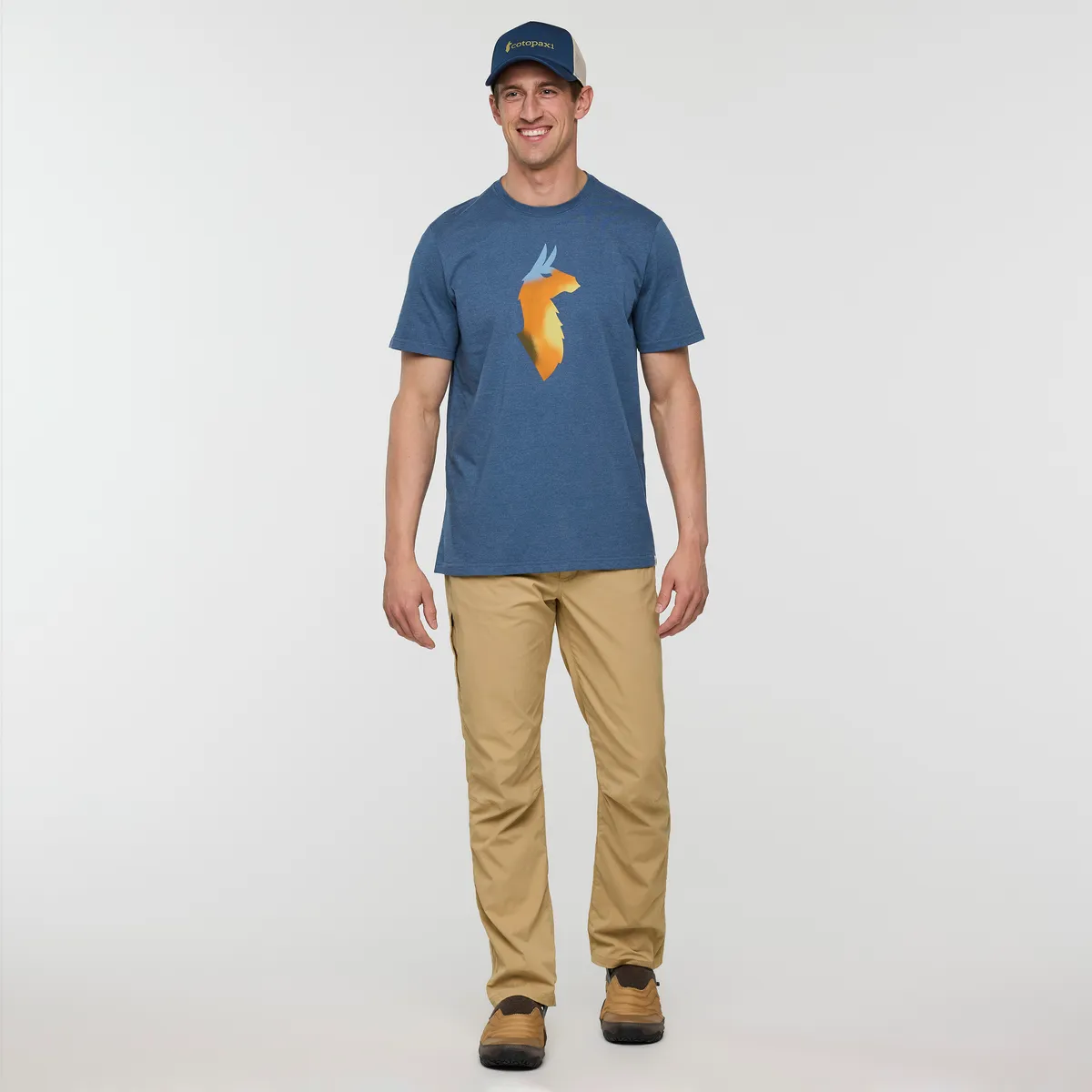 Cotopaxi Bitmap Llama t-shirt homme Deep Sea coton bio