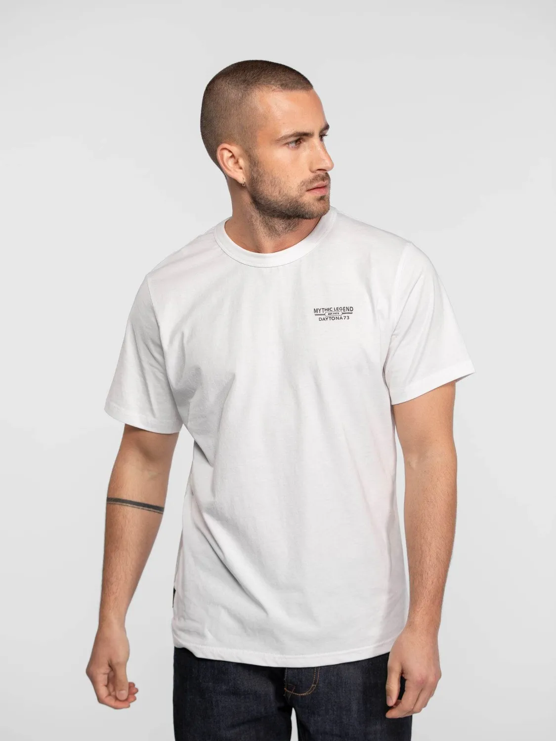Daytona Jerry t-shirt homme Black coton peigne delave