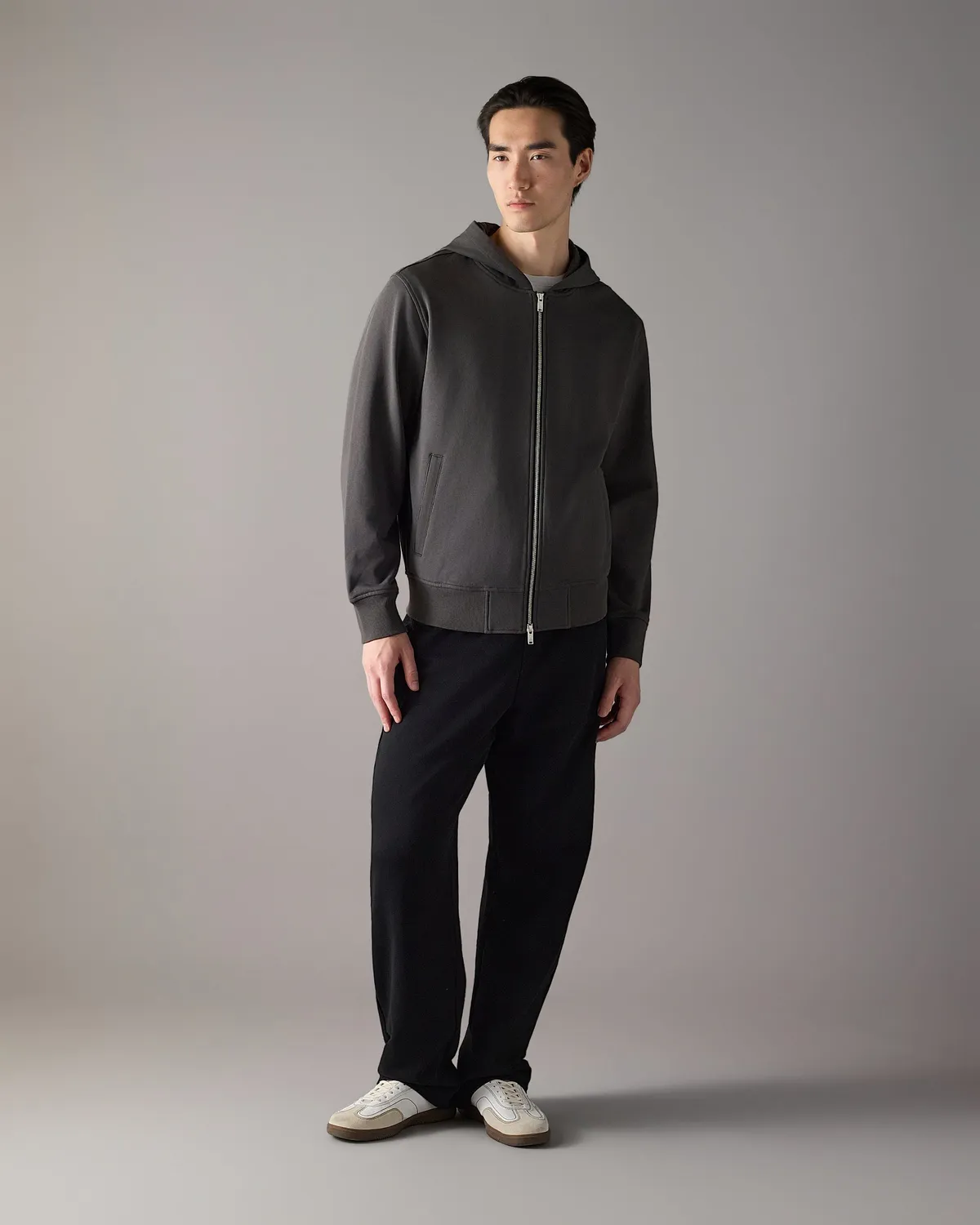 Moose Knuckles Hartsfield hoodie zippé ciment