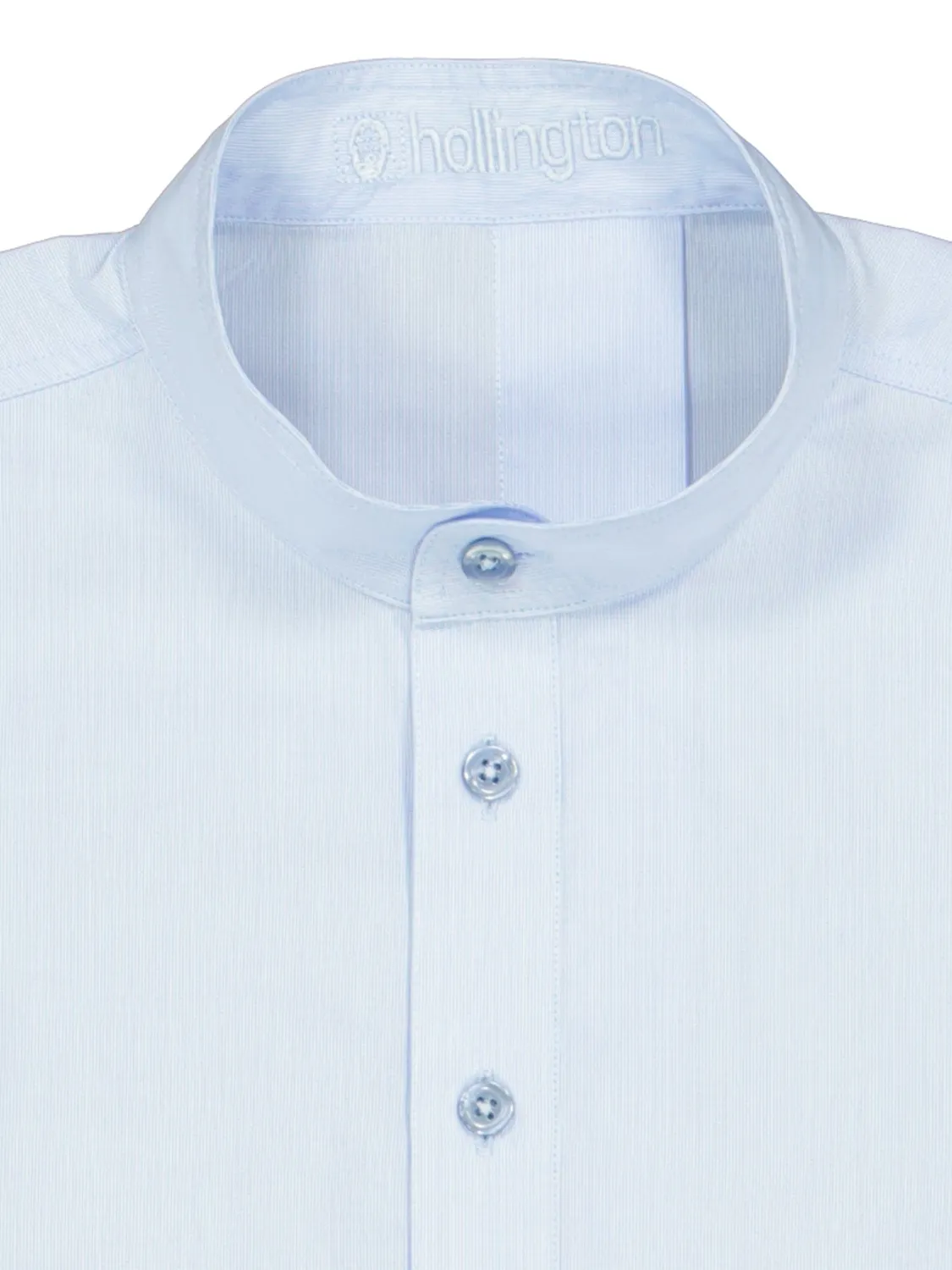 Hollington chemise col mao en coton ciel 100% coton XS