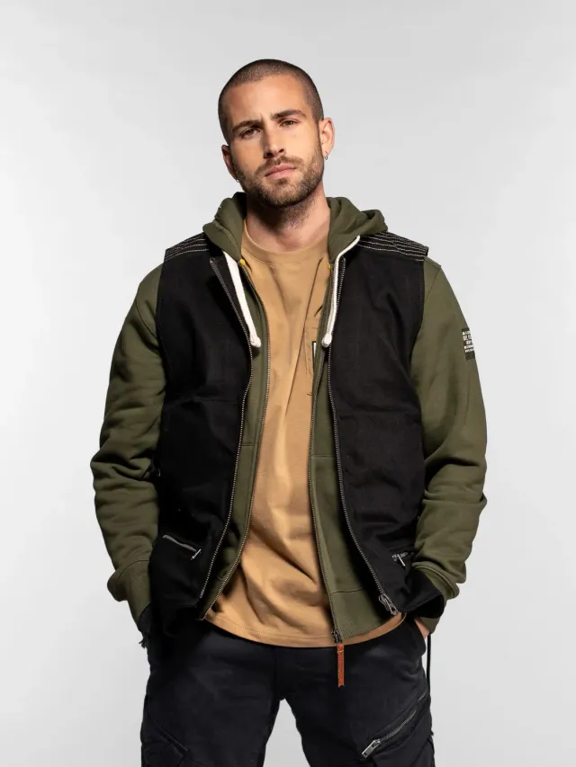 Daytona Free Chapter FM-104453 gilet denim homme noir