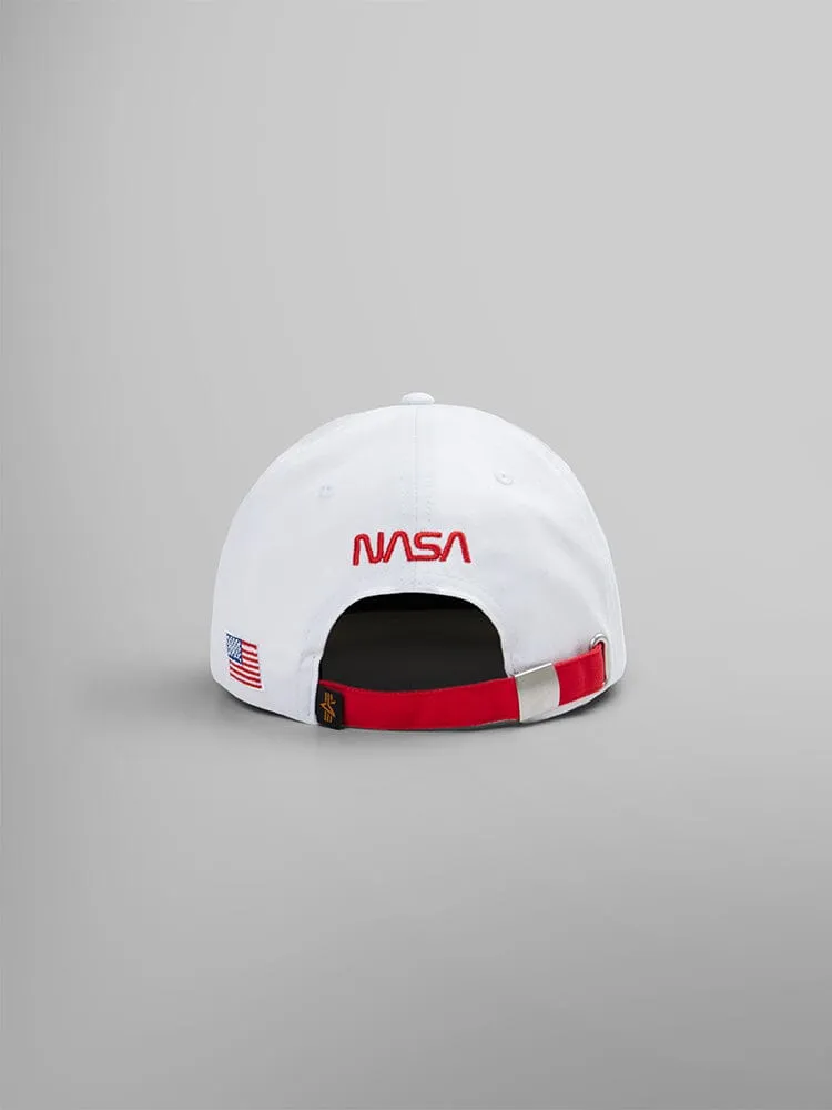 Alpha Industries Nasa Worm Logo Cap casquette blanche