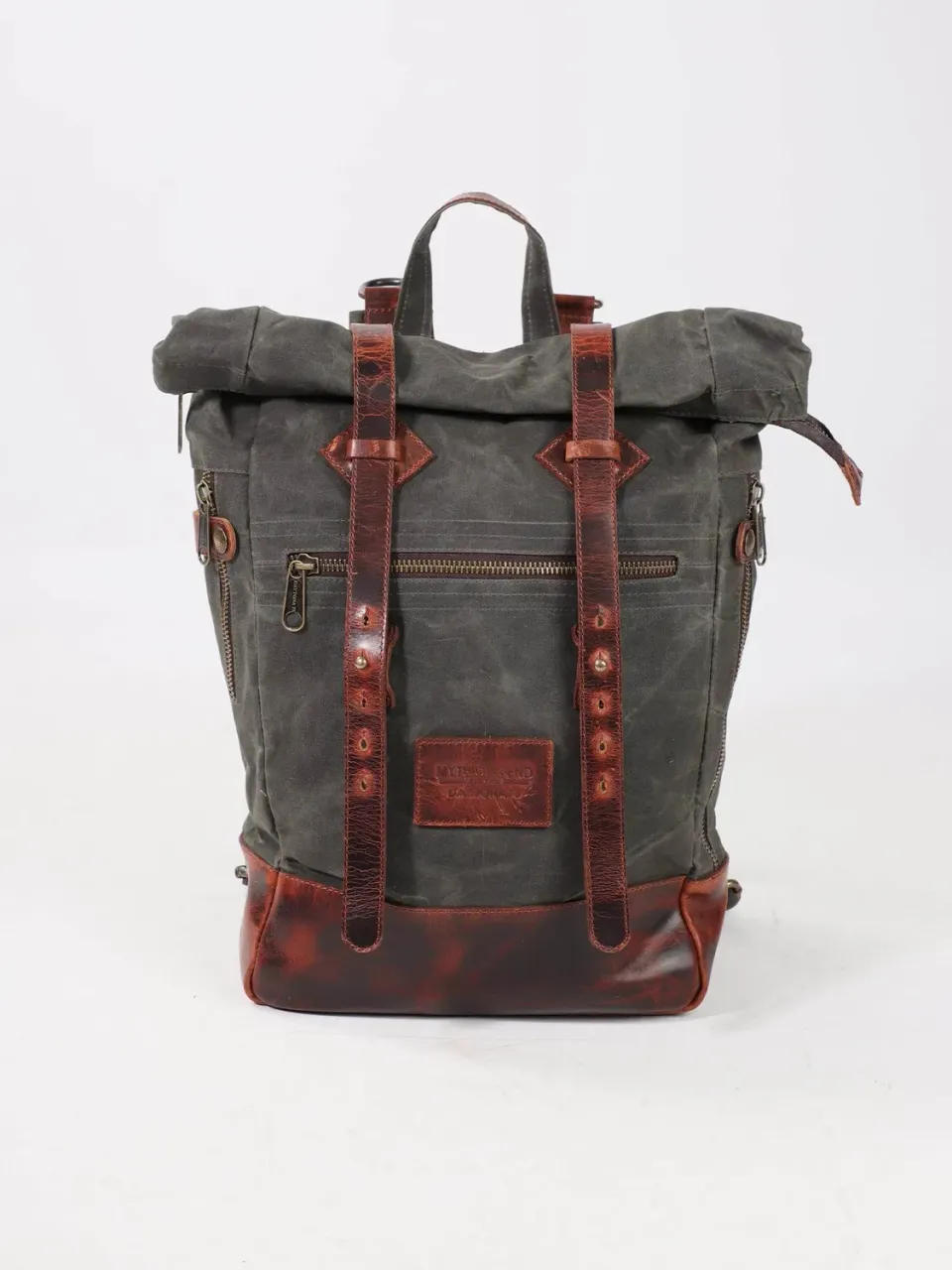 Daytona Mercado sac à dos toile cirée Dark Cognac