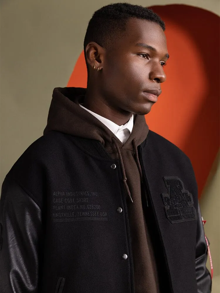 Alpha Industries MA-1 Varsity Blouson noir simili cuir