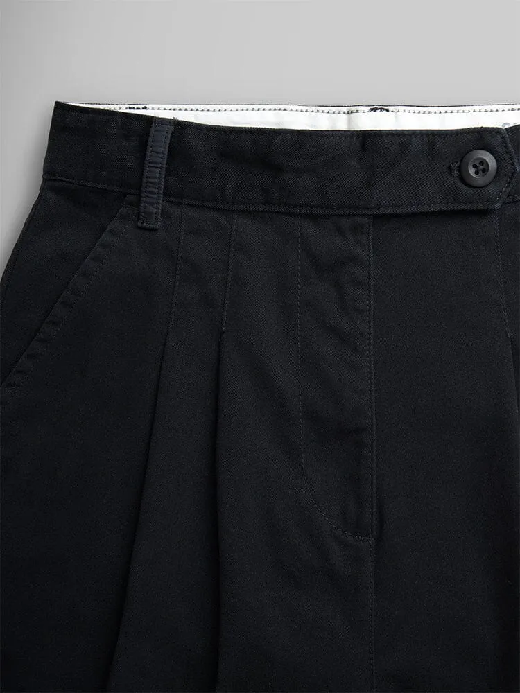 Alpha Industries Wide Leg pantalon large femme noir coton