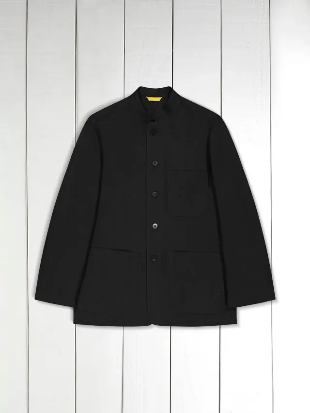Hollington Tyrol veste lin noir légère pur lin