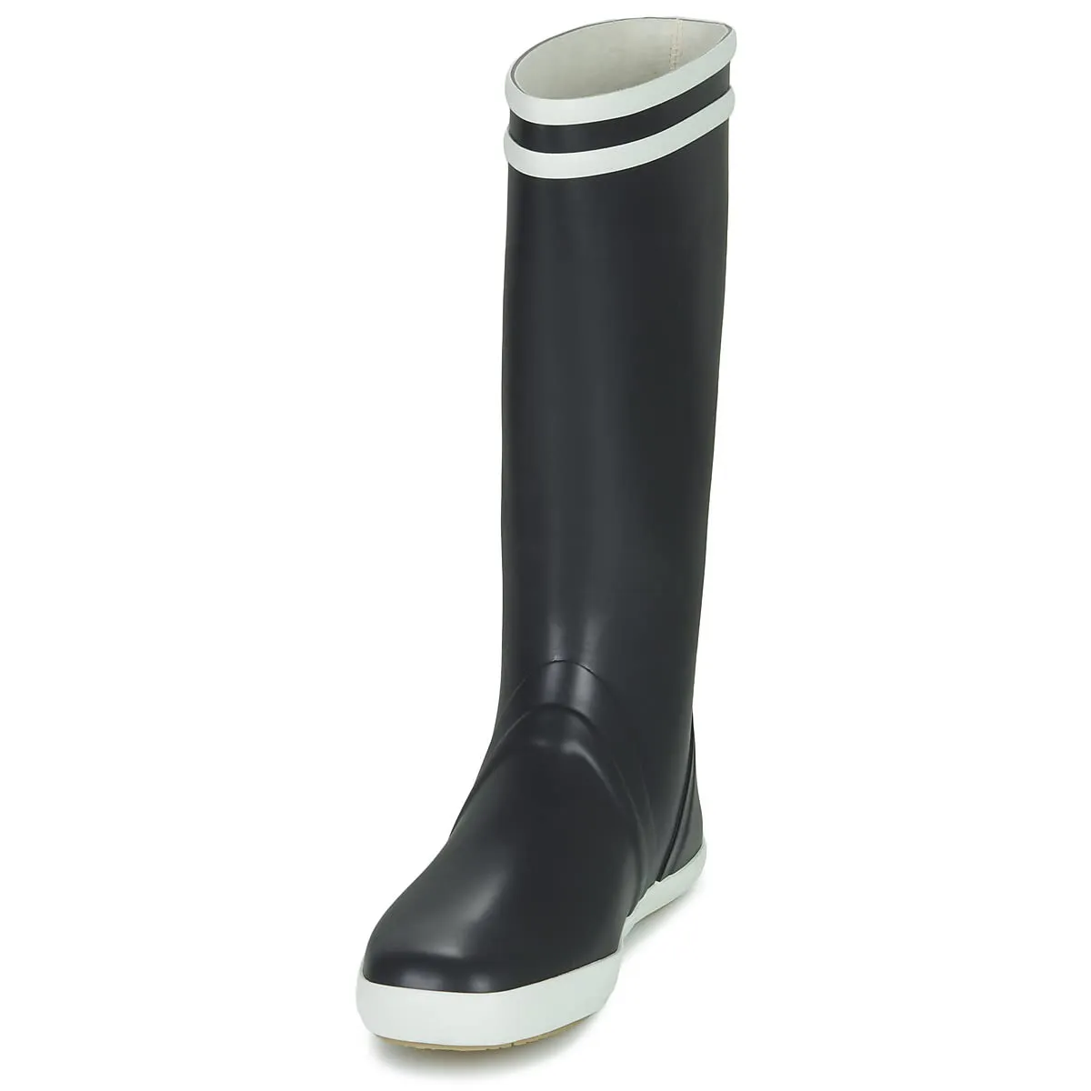 Aigle Goeland botte pluie homme Marine Blanc 2