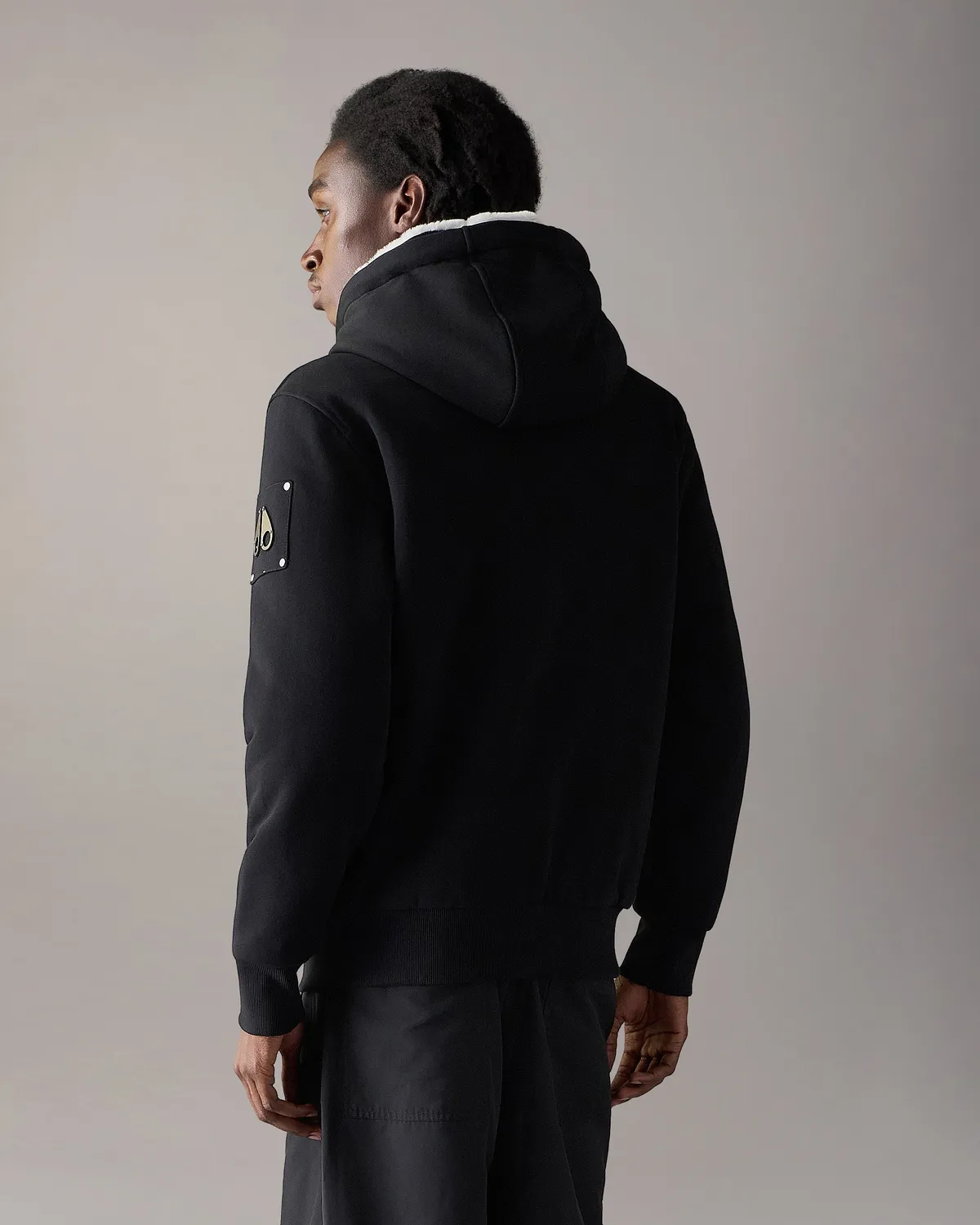 Moose Knuckles Classic Bunny sweat à capuche noir molleton