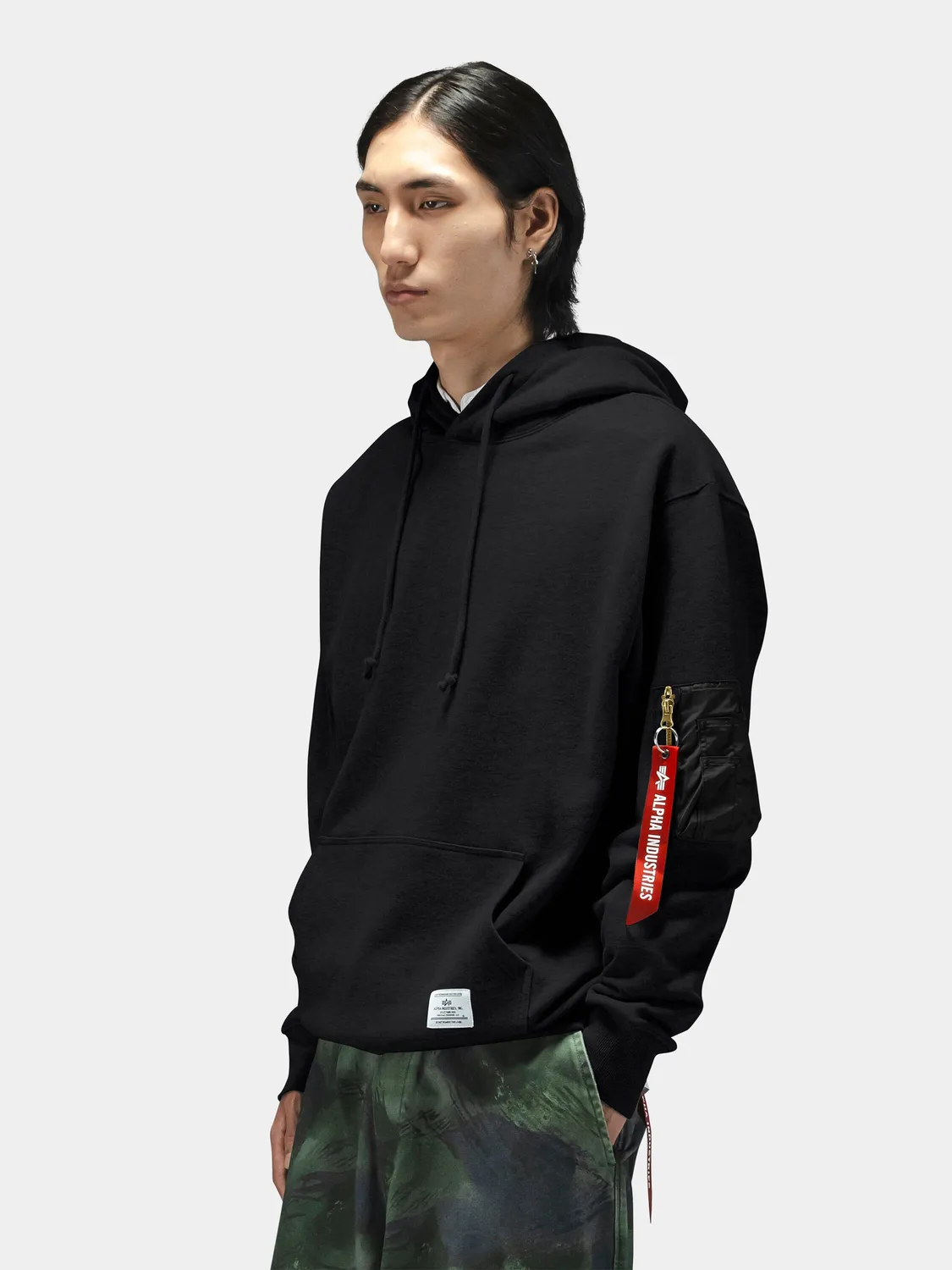 Alpha Industries Utility Pocket hoodie marron coton