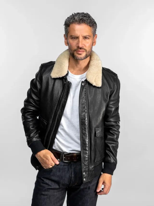 DAYTONA Corsair blouson aviateur cuir mouton bison