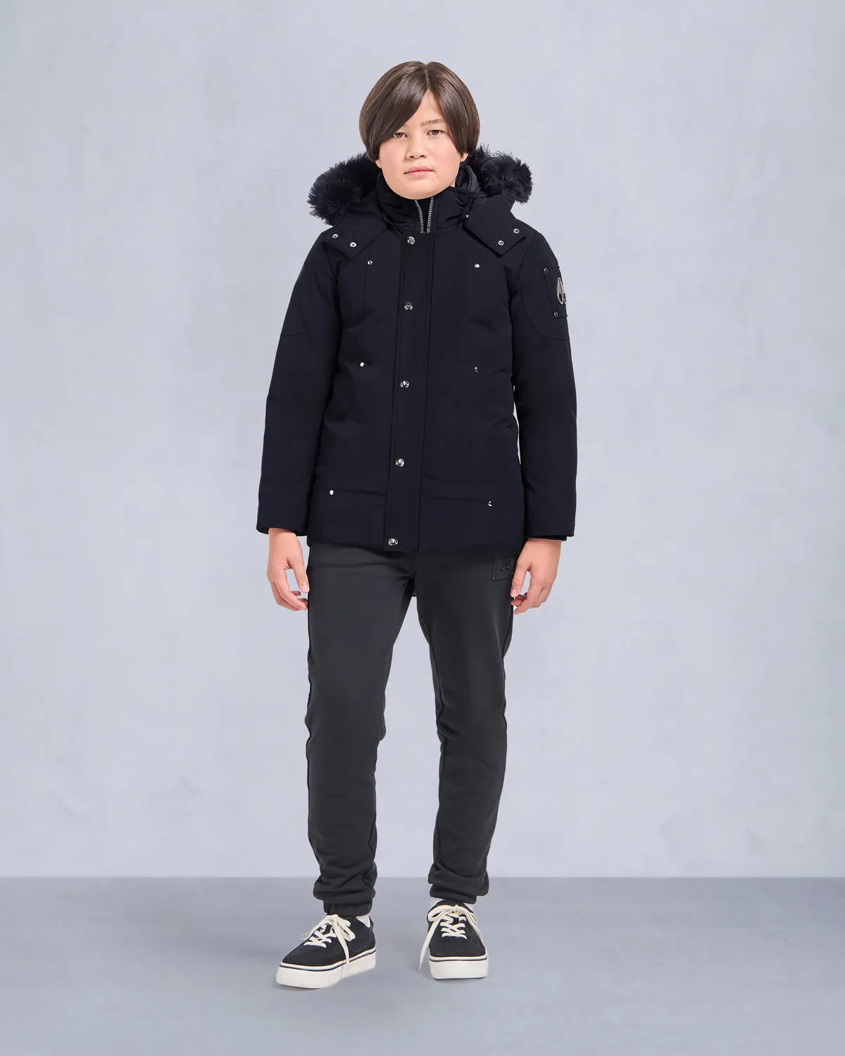 Moose Knuckles Original parka enfant Black-Black duvet
