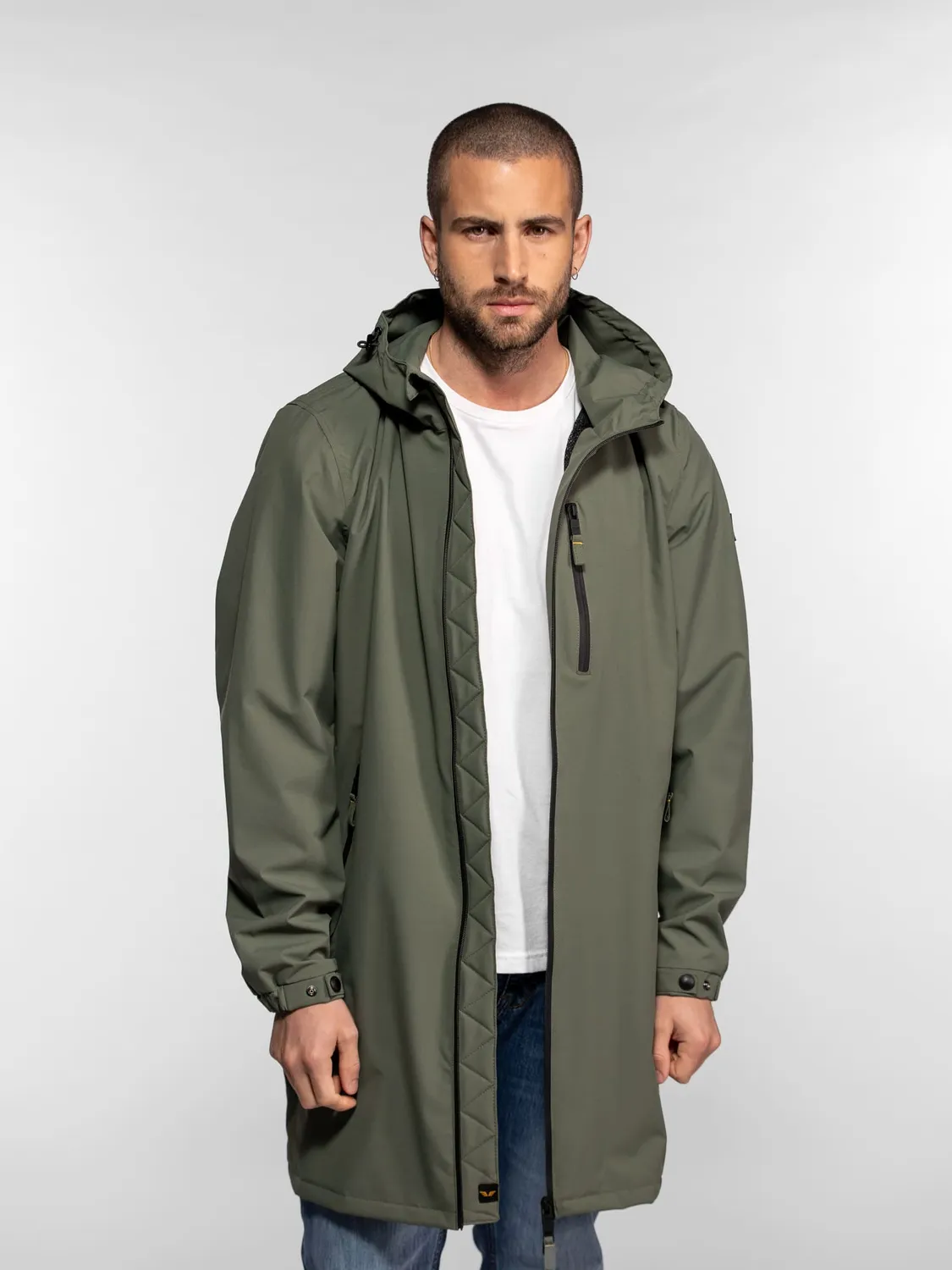 Daytona Hardin veste imperméable longue beige nylon