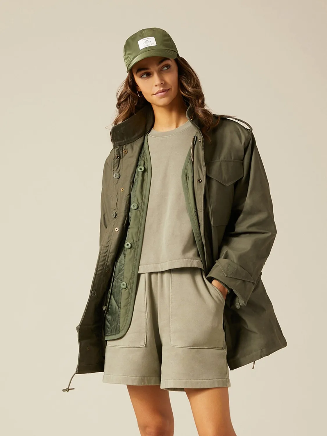 Alpha Industries M-65 field jacket olive nylon coton
