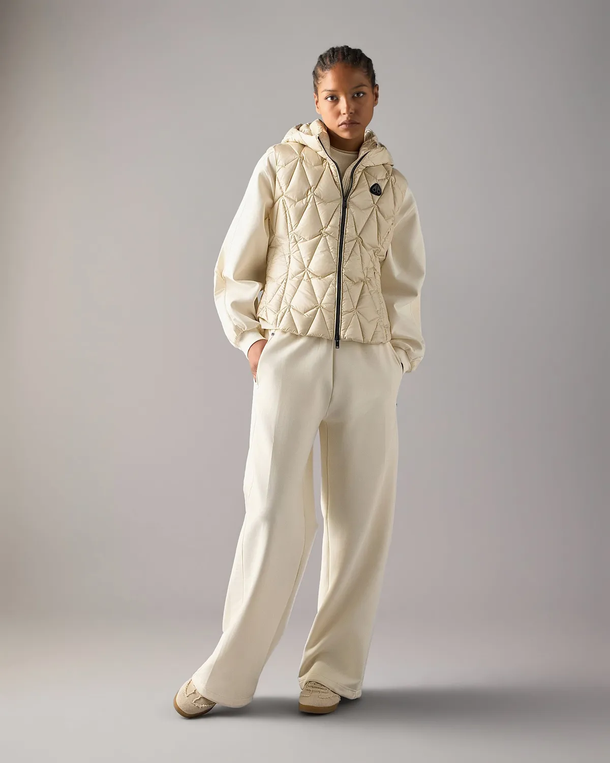 Moose Knuckles Iceberg gilet doudoune albâtre matelassé léger