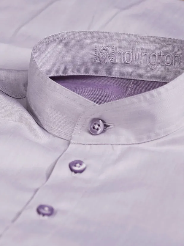 Hollington Luxury Cotton chemise col mao coton lilas