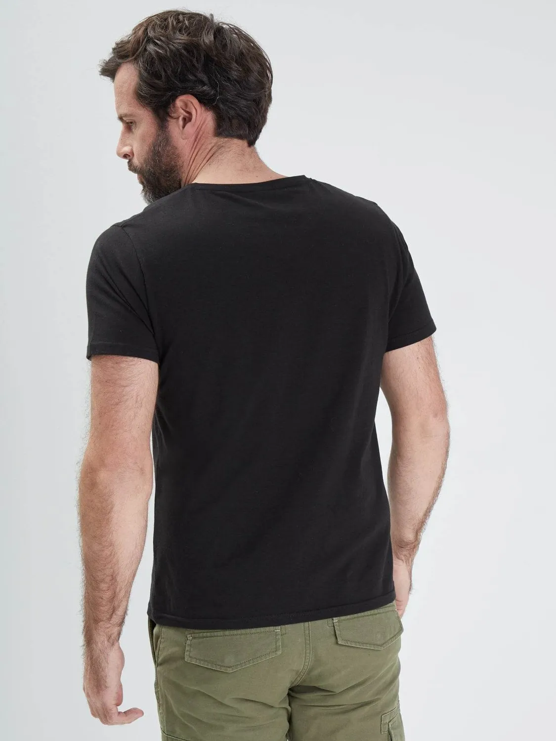 Daytona Skyray t-shirt homme noir col V basique