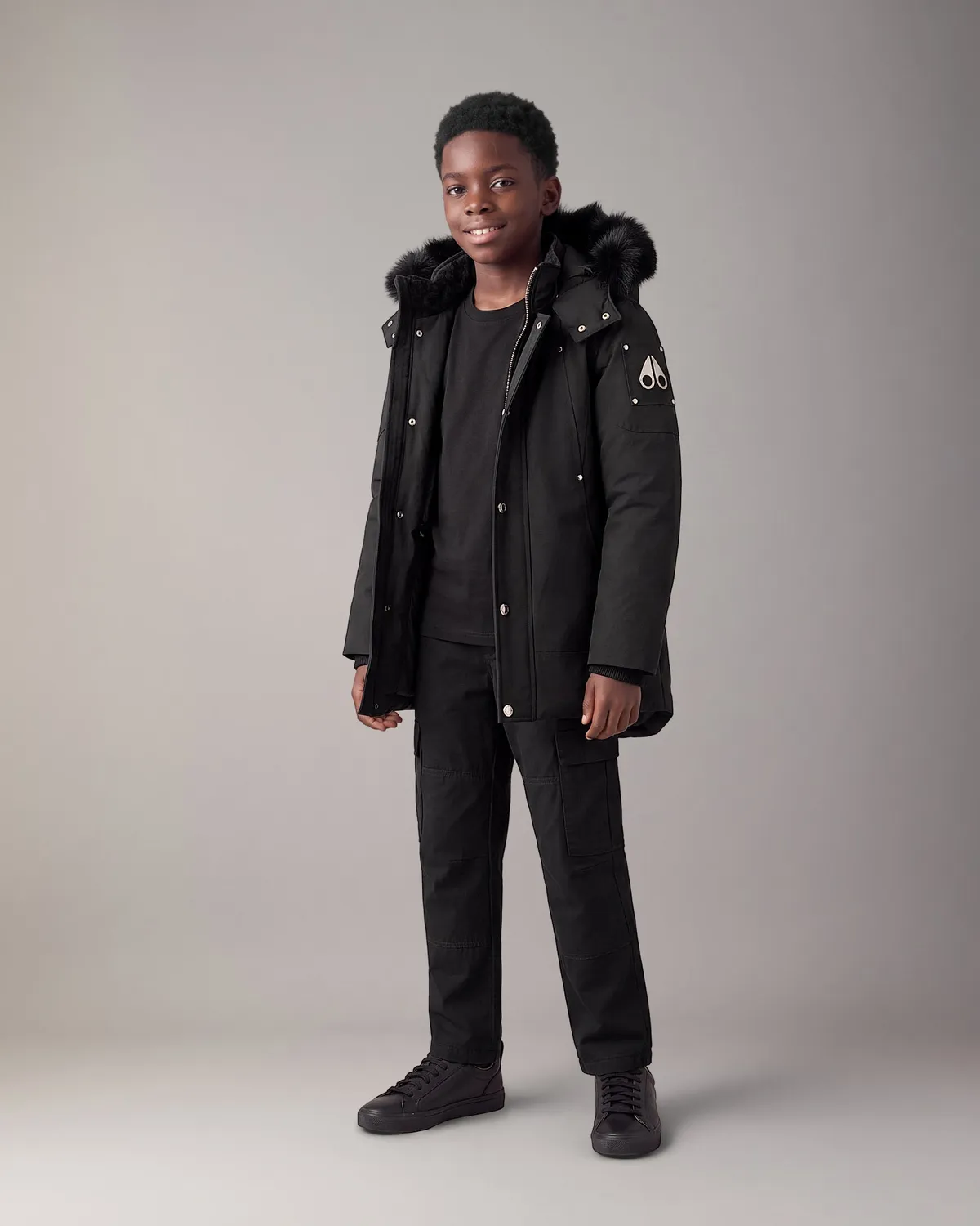 Moose Knuckles Original Parka Duvet Enfant Noir Grand Froid