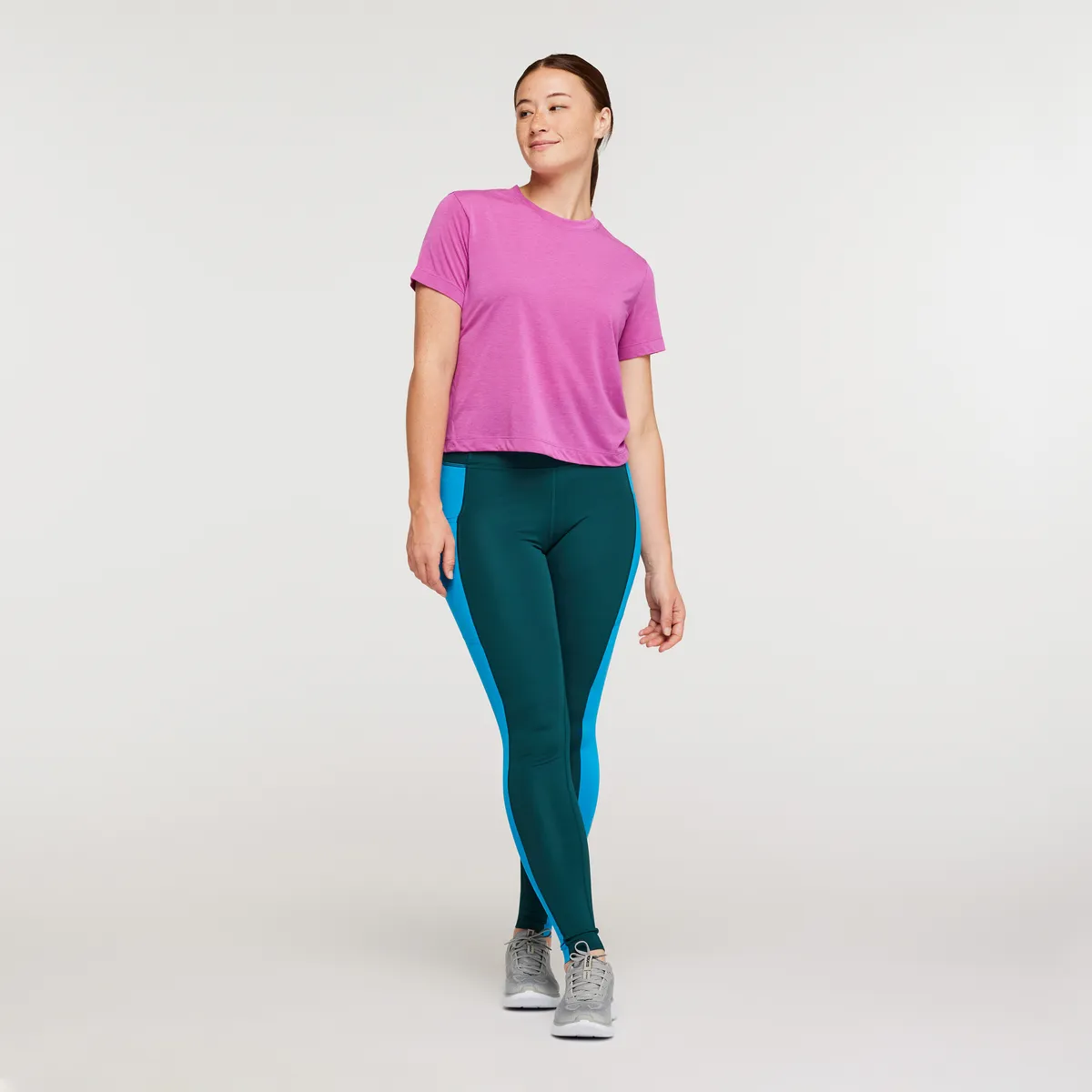 Cotopaxi Paseo Travel Crop t-shirt femme Foxglove doux