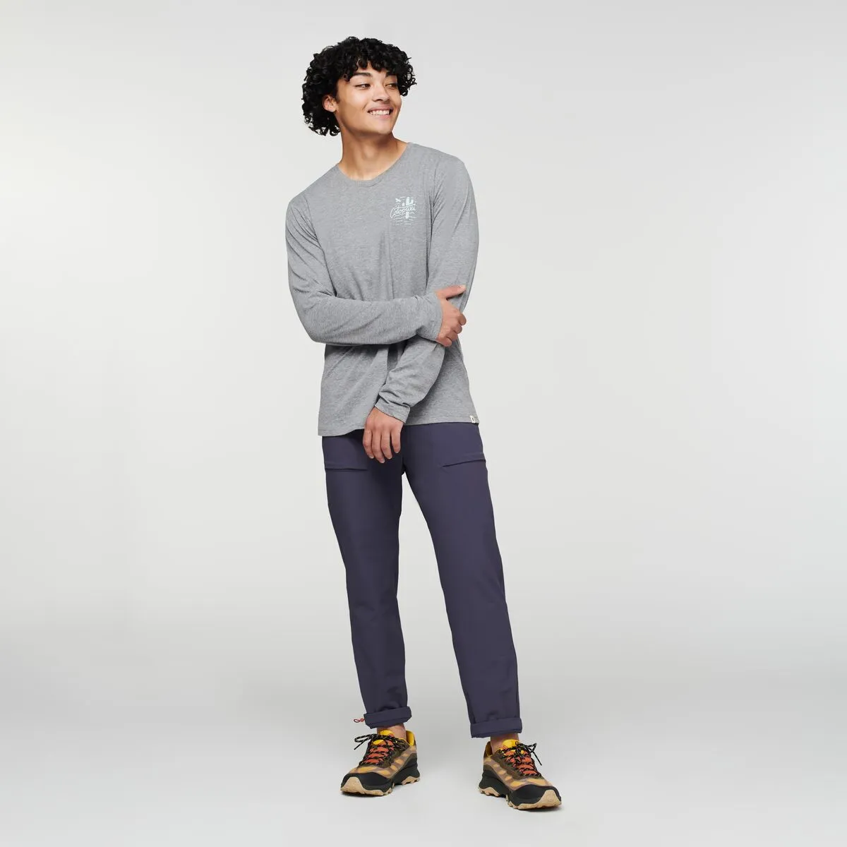 Cotopaxi Hello Llama t-shirt homme Chestnut manches longues
