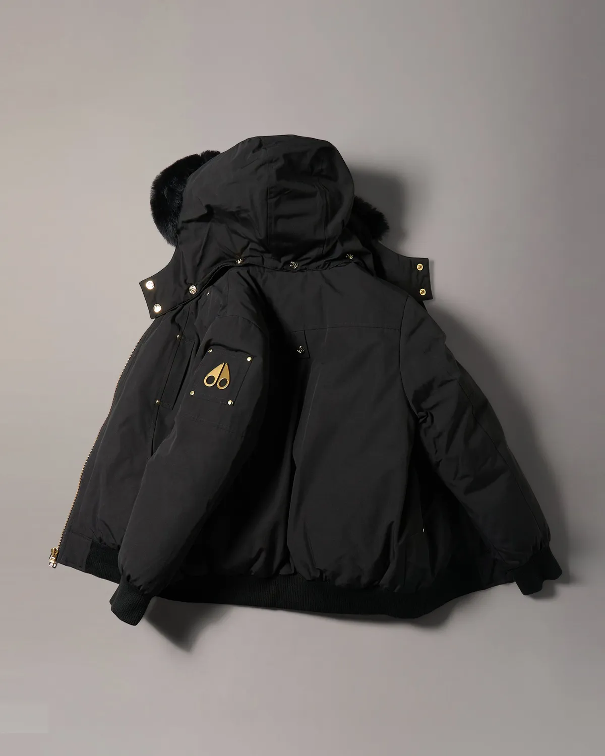 Moose Knuckles Original bomber enfant duvet noir
