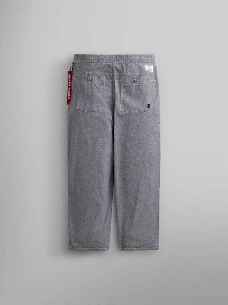 Alpha Industries Wide Leg pantalon large coton gris bleu