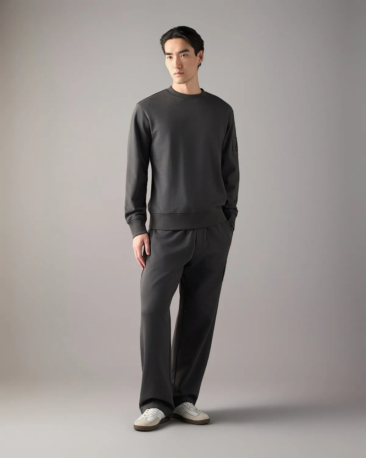 Moose Knuckles Hartsfield sweat col rond ciment