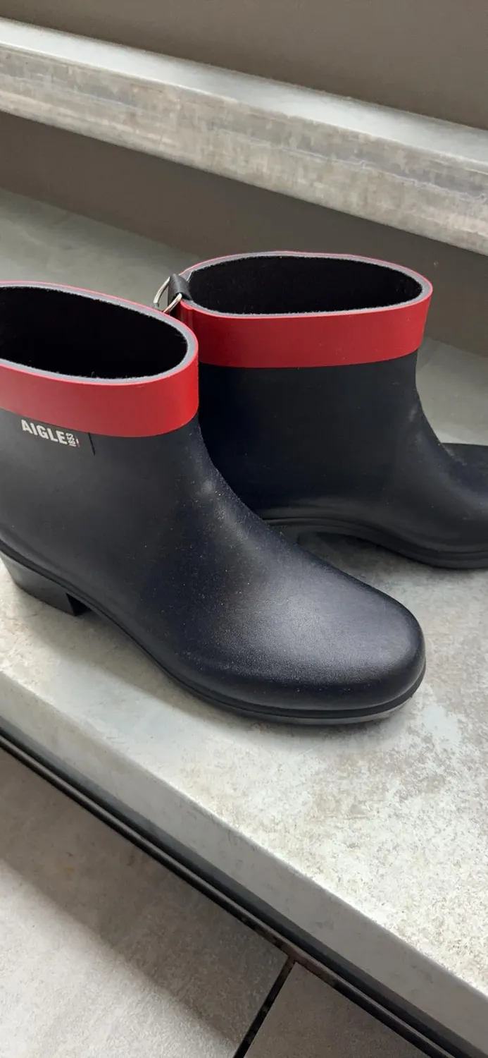 Aigle Myrica bottillon pluie femme 39 marine talon