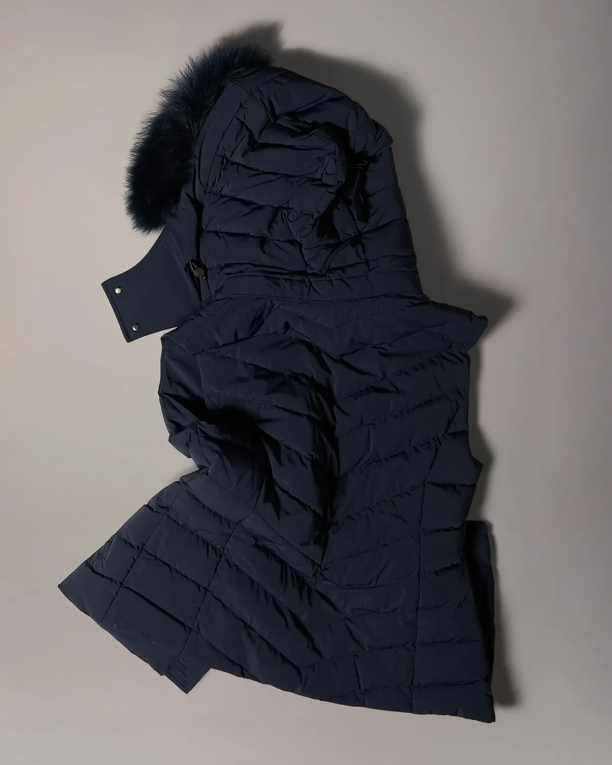 Moose Knuckles Elora Down Vest gilet navy duvet léger