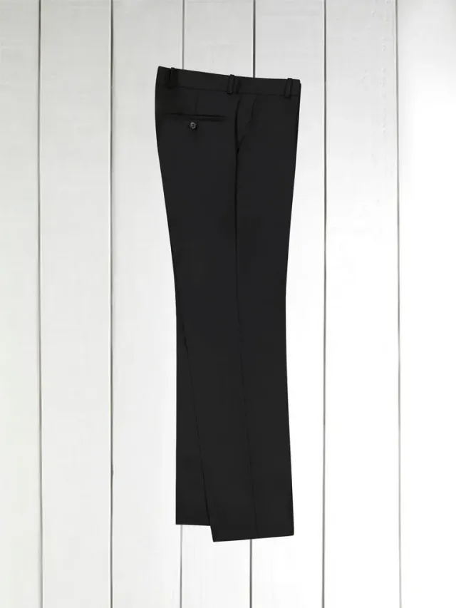 Hollington Siza pantalon laine noire serge stretch naturel