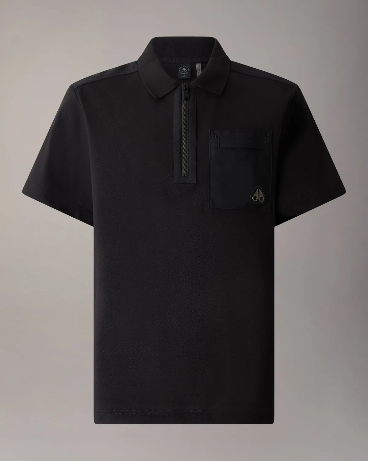 Moose Knuckles Dalon polo noir logo