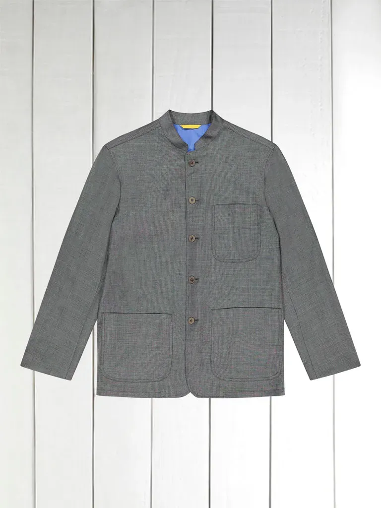 Hollington Tyrol veste laine Super 130 rayée grise