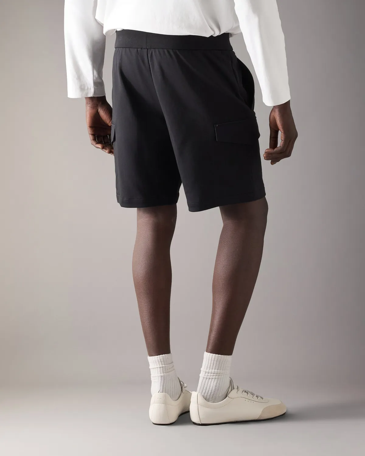 Moose Knuckles Dalon Cargo short homme noir poches cargo