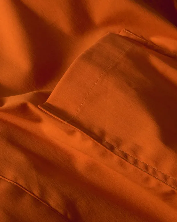Hollington Nehru chemise popeline orange stretch
