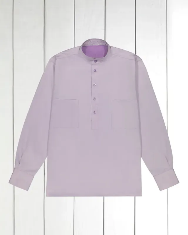 Hollington Luxury Cotton chemise col mao coton lilas