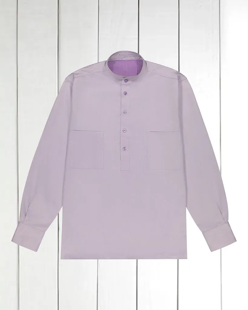 Hollington Luxury Cotton chemise col mao coton lilas