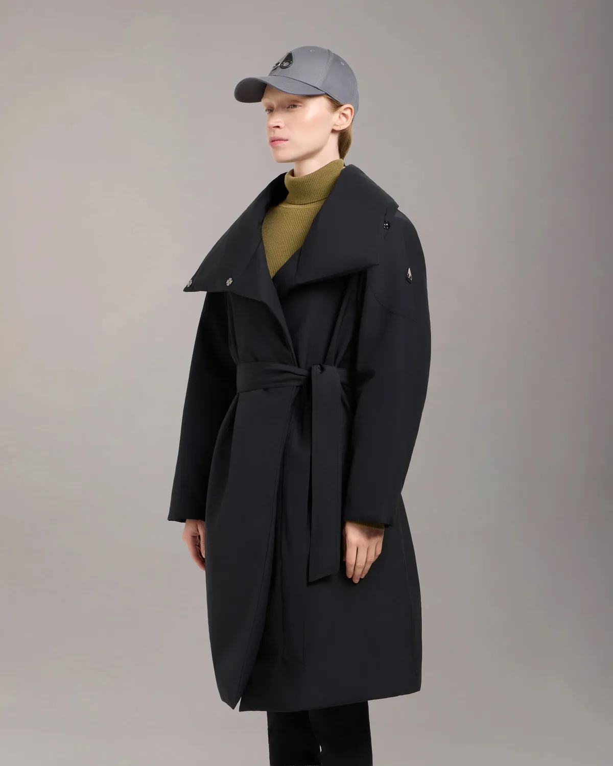 Moose Knuckles Lonsdale Long Wrap manteau noir duvet