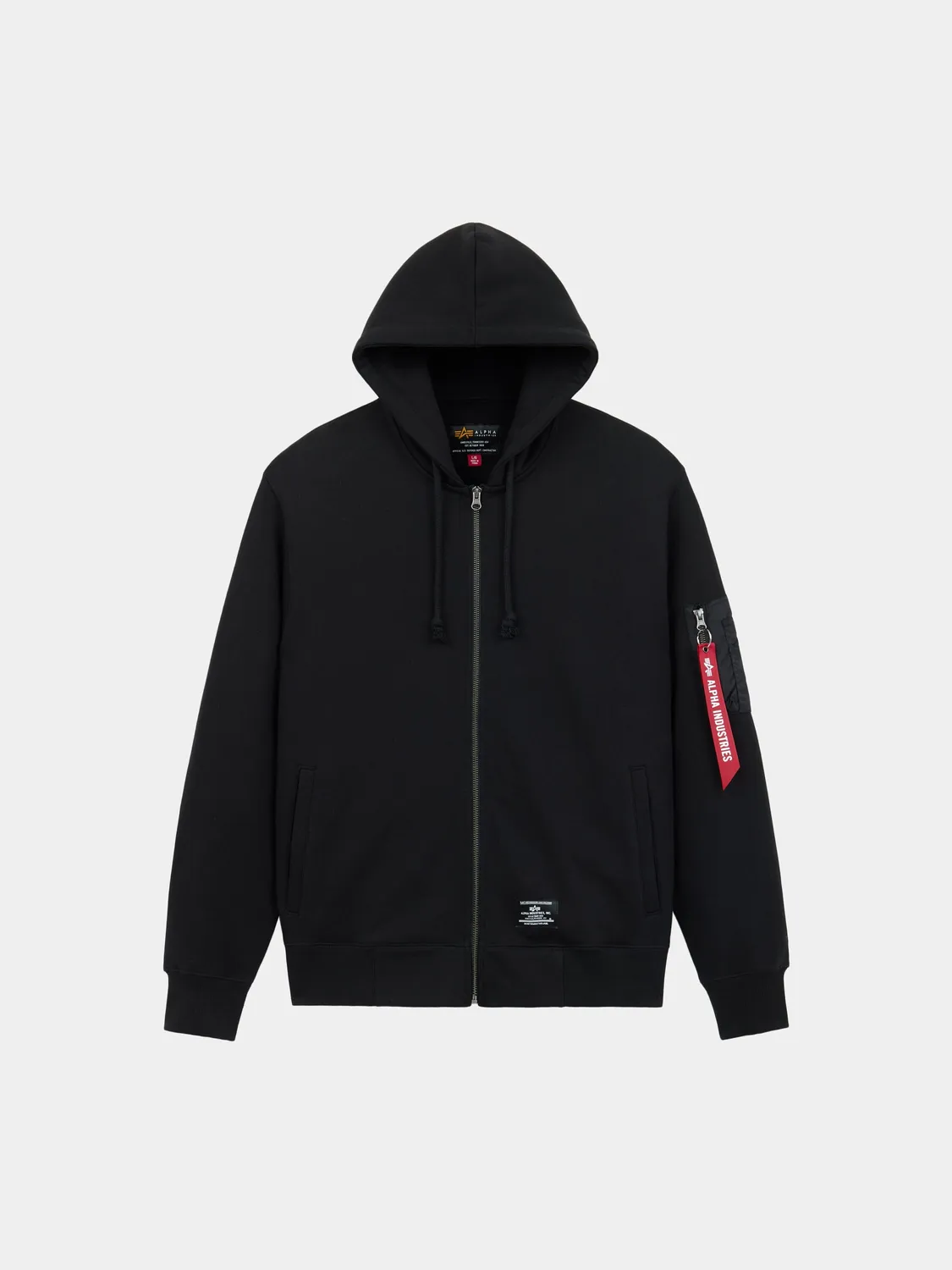 Alpha Industries Utility sweat zippé gris capuche