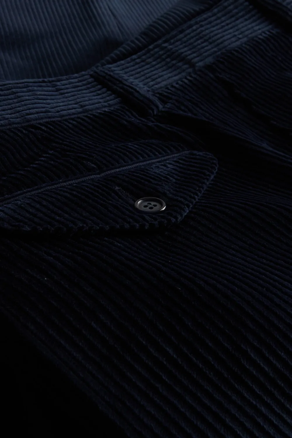 Hollington Jules pantalon velours bleu marine coupe ample