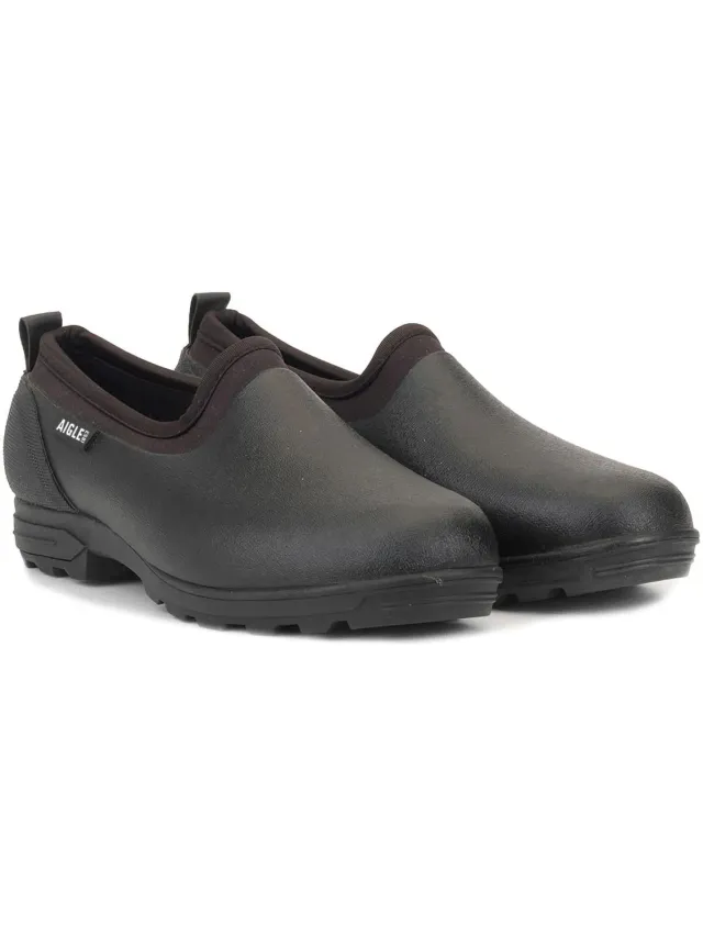 Aigle Lessfor M 2 sabot homme Noir cranté jardin