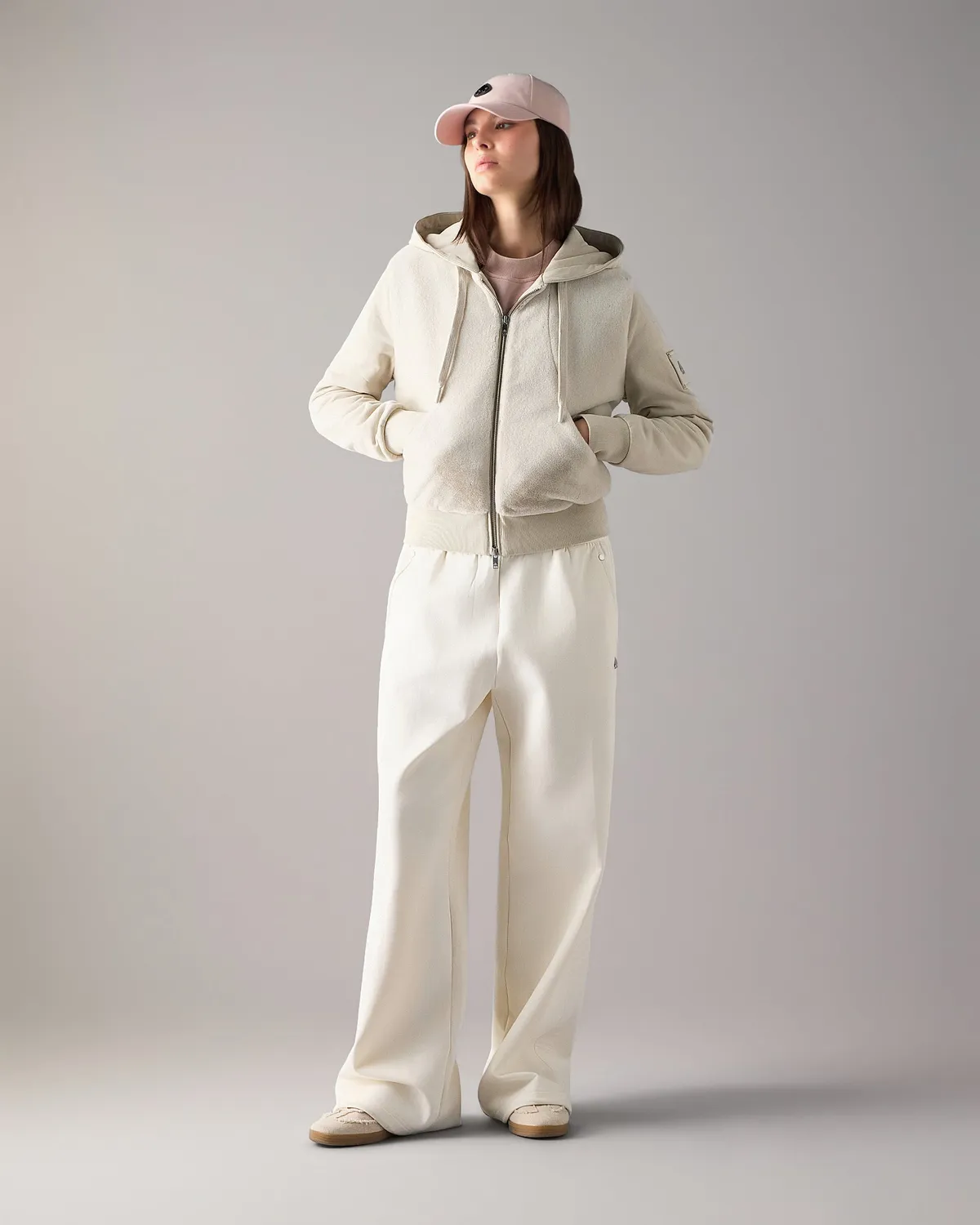 Moose Knuckles Roslyn Bunny sweat à capuche Alabaster fausse fourrure