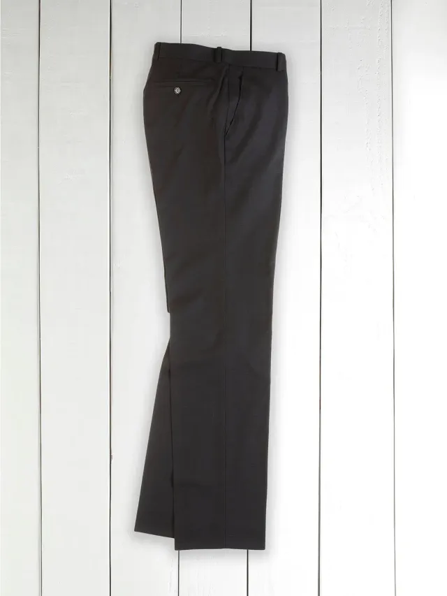 Hollington Siza pantalon cigare laine infroissable marron
