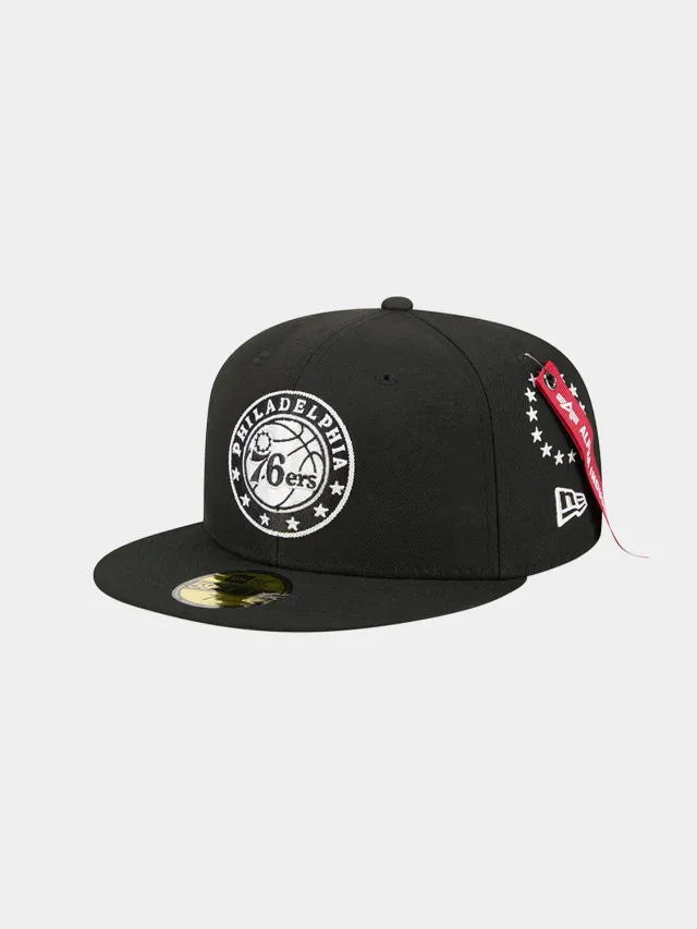 Alpha Industries 76ers 59Fifty casquette fitted noire