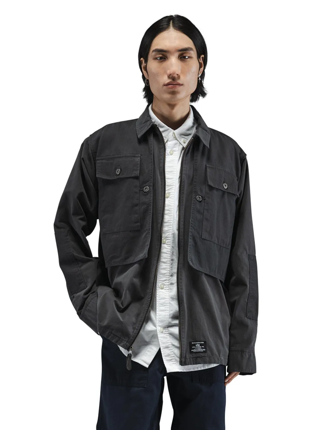 Alpha Industries P-44 surchemise charcoal manches longues