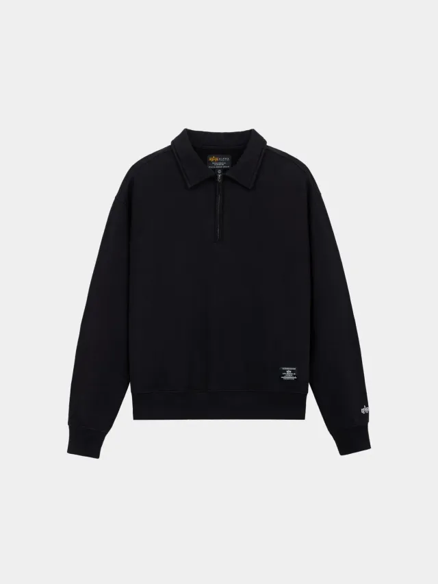 Alpha Industries Essential sweat quarter zip noir coton