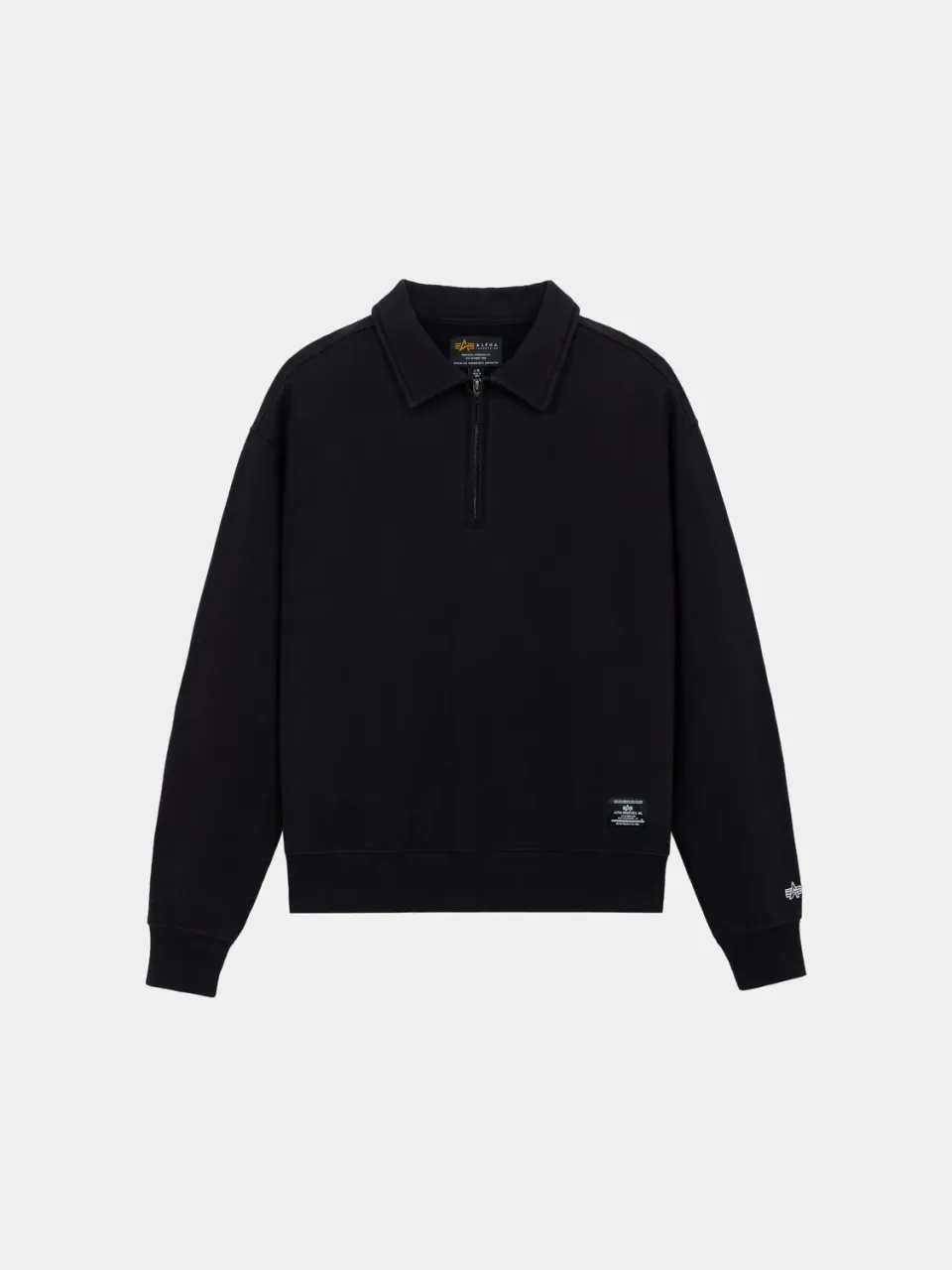 Alpha Industries Essential sweat quarter zip noir coton